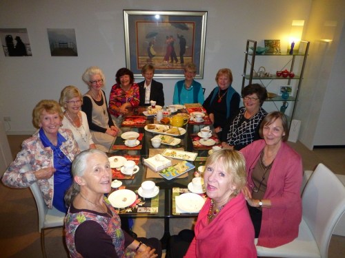 Rose van Son invited me to talk to the lovely ladies of the Gooseberry Hill Book Club. Photo courtesy Arnold van Son