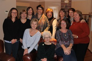 With the fabulous First Edition Book Club—ten years and still going strong (July 2014): Maureen, Apryl, Ronnie, Sally, Linda, Leigh, Dawn, Imelda, Karen, Michelle